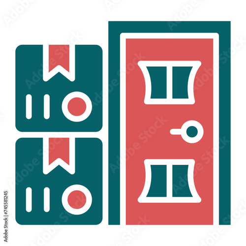 Delivery On Doorstep Icon Style