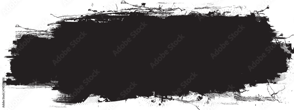 Fototapeta premium Glitch distorted grange shape . Noise grungy logo . Trendy defect error shapes . Glitched frame .Grunge textured . Distressed effect .Vector shapes
