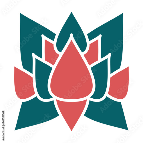Lotus Flower Icon Style