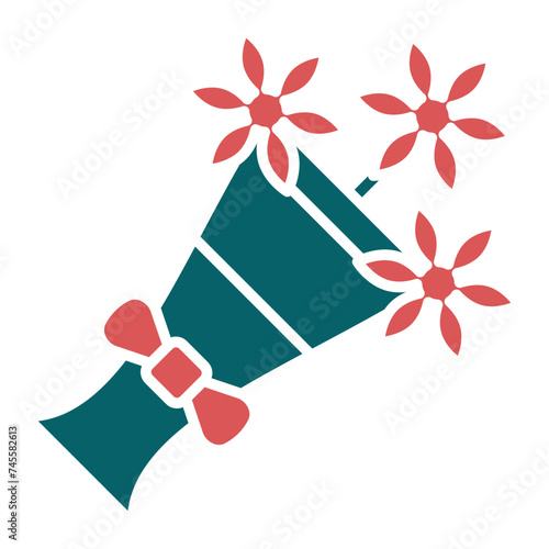 Flower Bouquet Icon Style