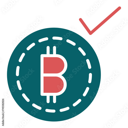 Cryptocurrency Accepted Icon Style