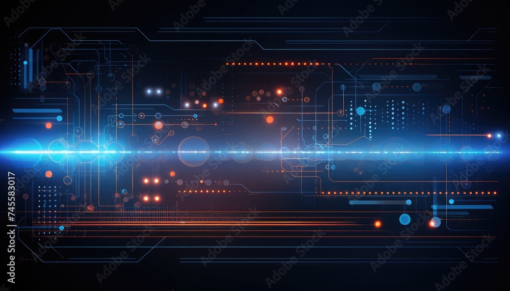 Fototapeta premium Abstract technology background. Futuristic interface