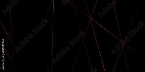 Abstract red and gold lines on black background. Luxury black background paper cut style with black and gold line. triangles background modern design. Vector illustration.