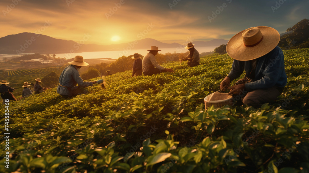 Fototapeta premium farmer in field