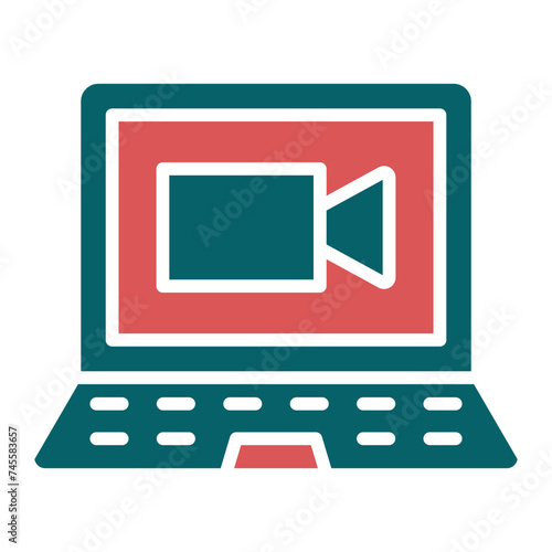 Videocall Discussion Icon Style