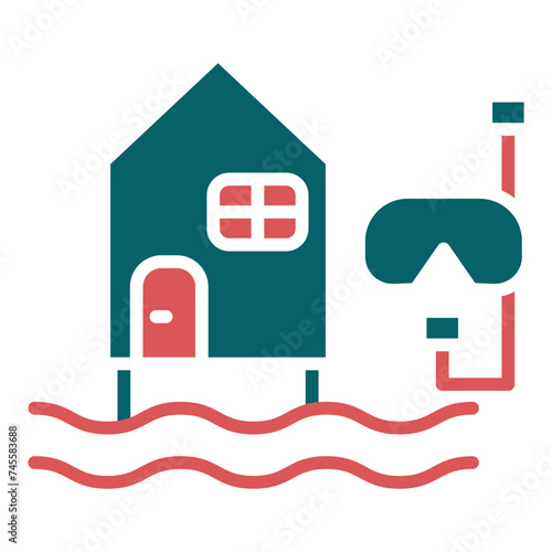 Dive Resort Icon Style