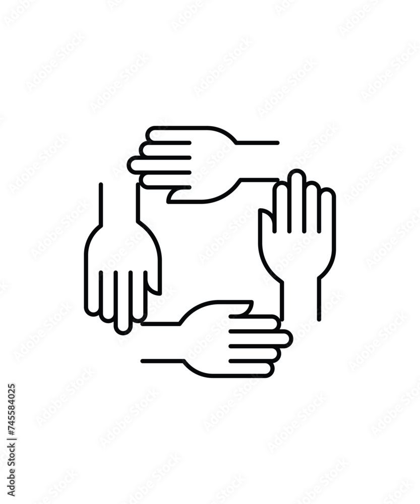 Obraz premium unity icon, vector best line icon.