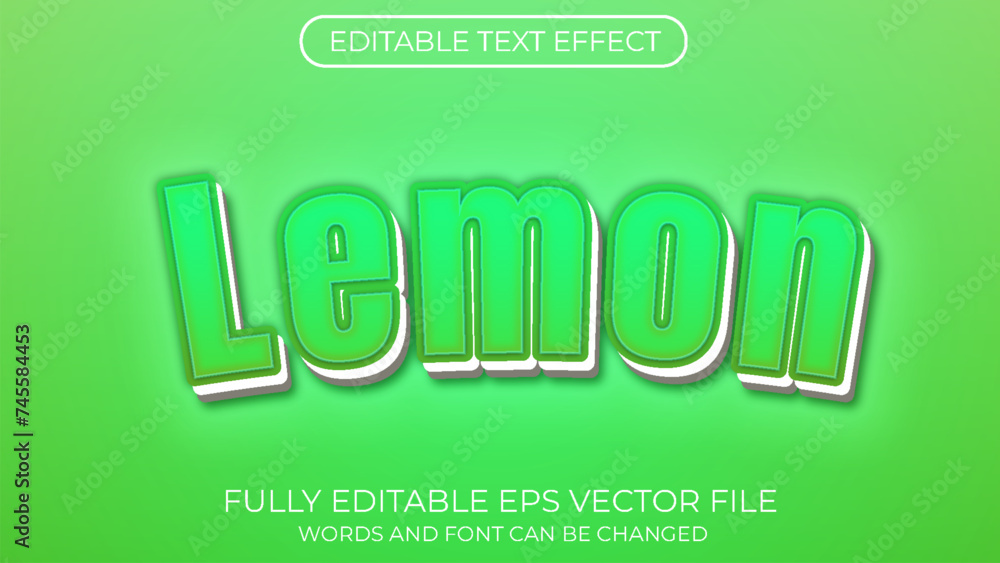 Lemon editable text effect. Editable text style effect Lemon editable text effect. Editable text style effect
