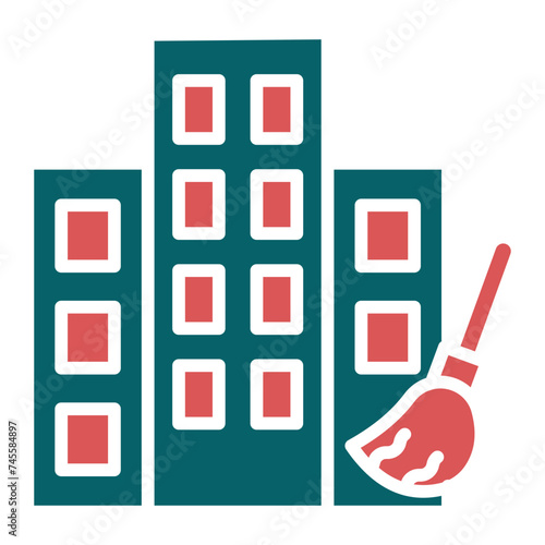 Hotel Cleaning Icon Style