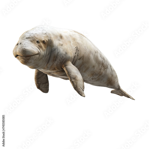 A dugong isolated on transparent background, png © nopommajun