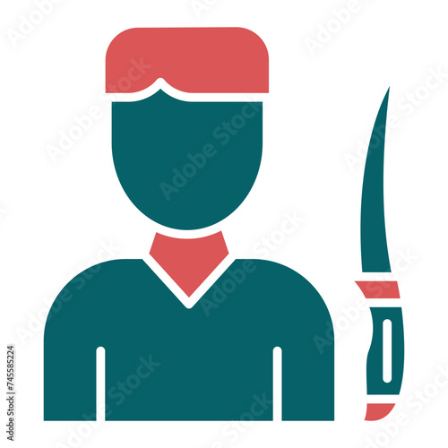 Knife Thrower Icon Style