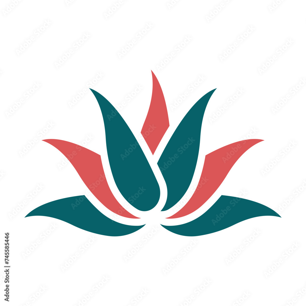 Fototapeta premium Aloe Vera Icon Style