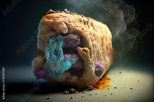 Realistic fatberg 3d. AI generated photo