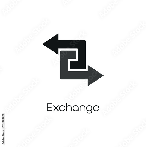 exchange icon on white background