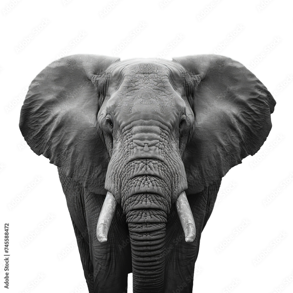 elephant isolated on transparent background, png