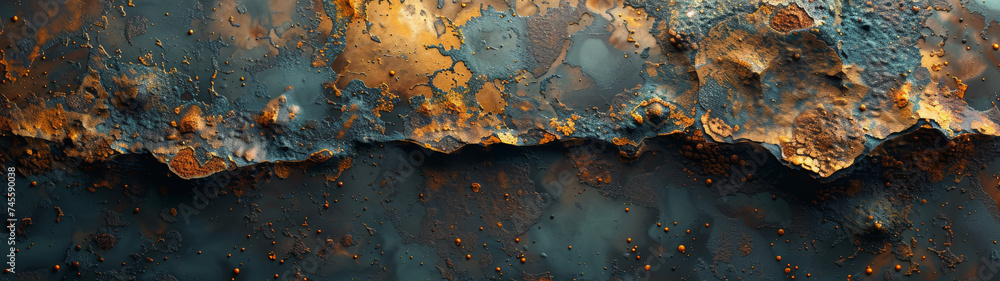 Rusted Metal Surface Covered in Rust - obrazy, fototapety, plakaty 