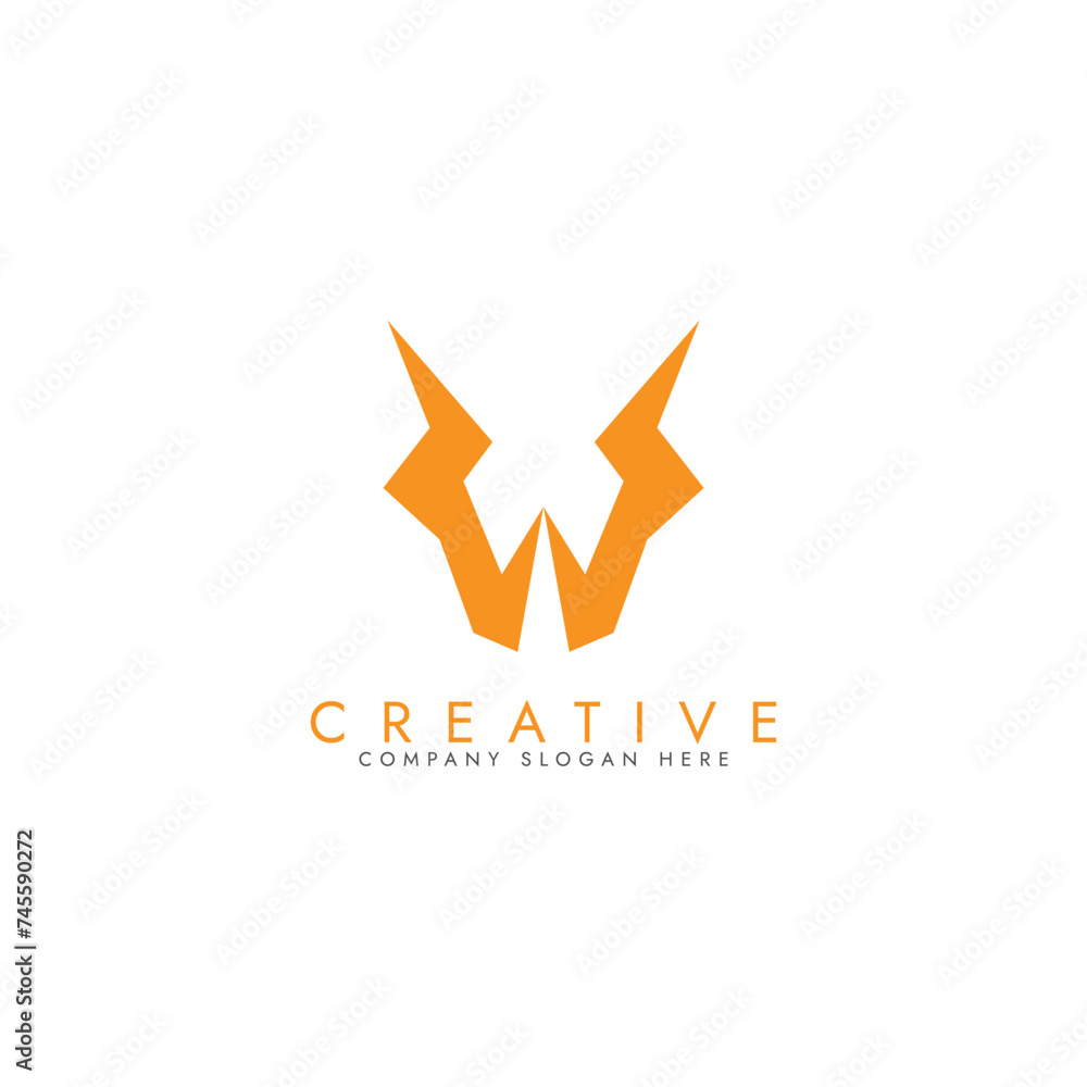 Obraz premium Creative Colorful Fox Logo Vector Illustration