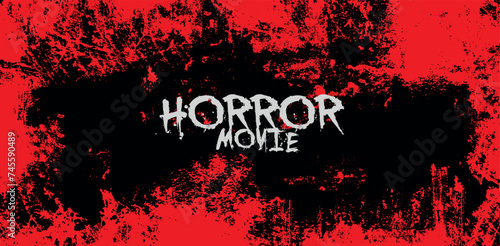 horror movie sign on white background	