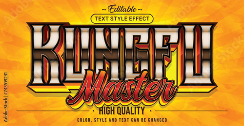 Editable text style effect - Kungfu Master text style theme.