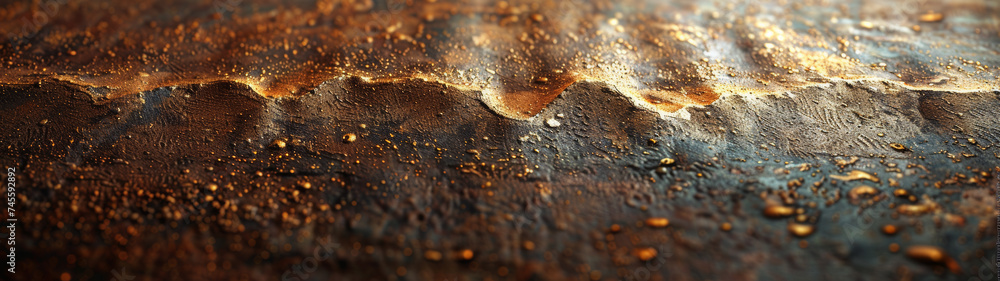 Close Up of Metal Surface With Water Drops Close Up of Metal Surface With Water Drops