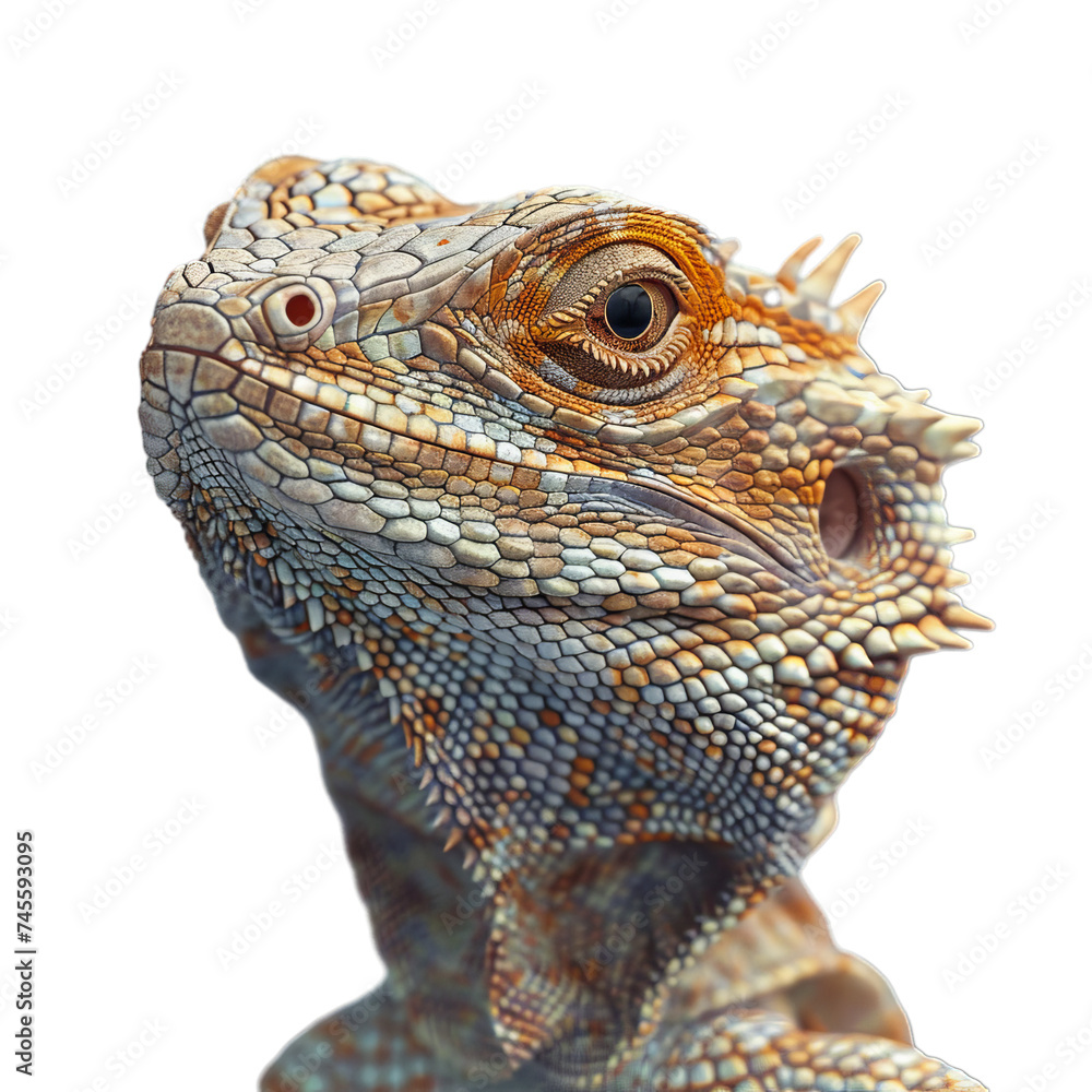 Fototapeta premium iguana isolated on transparent background, png