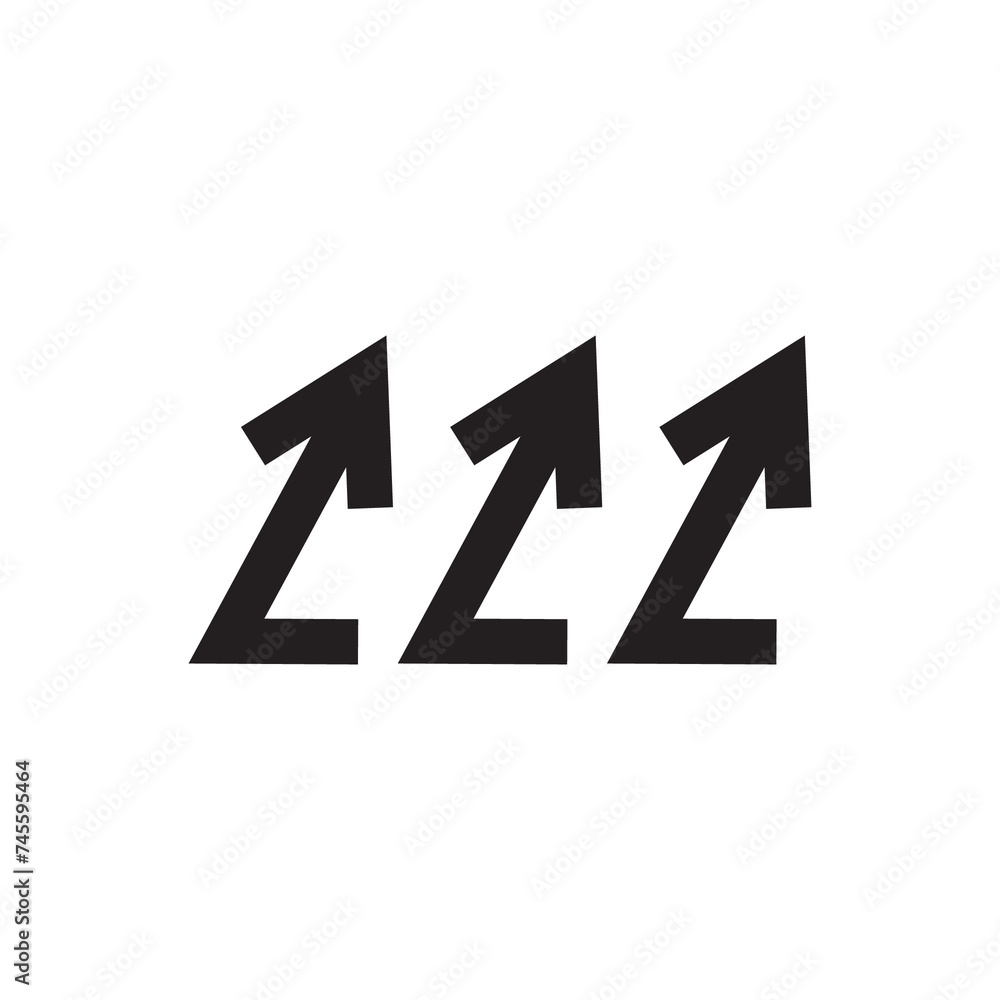 Arrow icon design vector graphic of template, sign and symbol