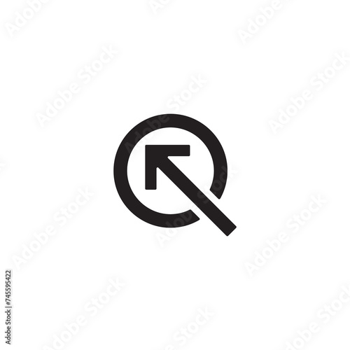 Arrow icon design vector graphic of template, sign and symbol