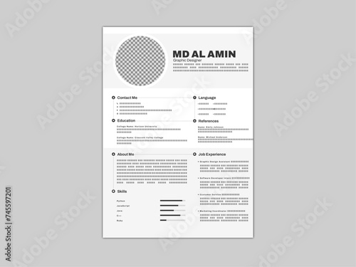 Resume Template, CV Template, Professional Resume Template