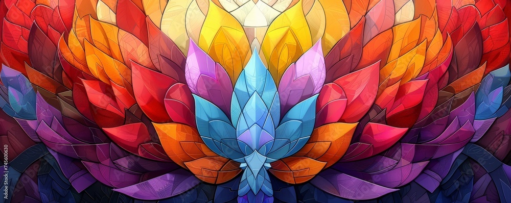 custom made wallpaper toronto digitalA digital artwork featuring symmetrical design and vibrant colors creating a mesmerizing visual experience