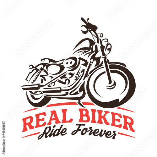 Big Motor biker vector illustration, perfect for biker club logo and t shirt design