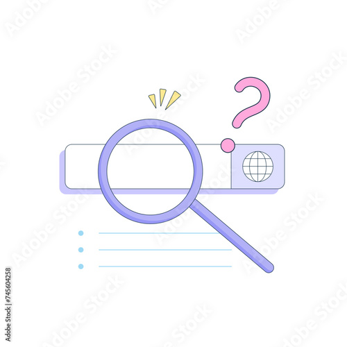 Magnifier and internet search bar