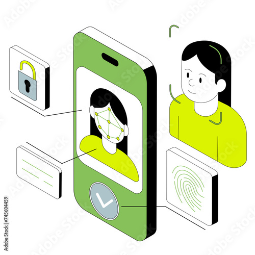 Face ID technology on phone