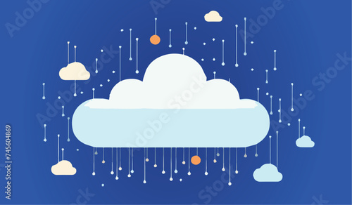 Cloud computing concept Vector illustration of cloud computing Cloud computing concept