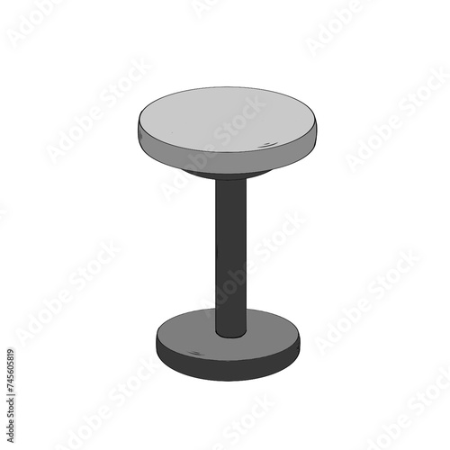 black and white chair