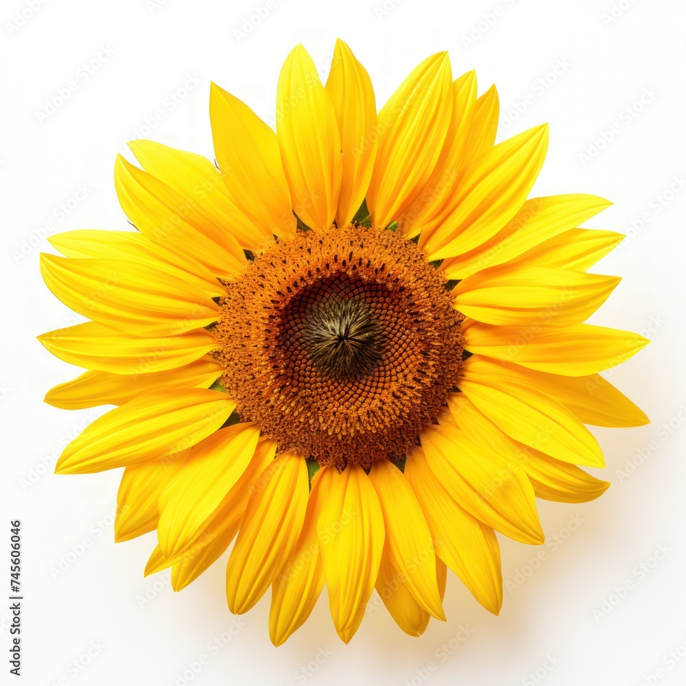 Fototapeta premium Sunflower on a white background