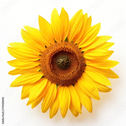 Sunflower on a white background