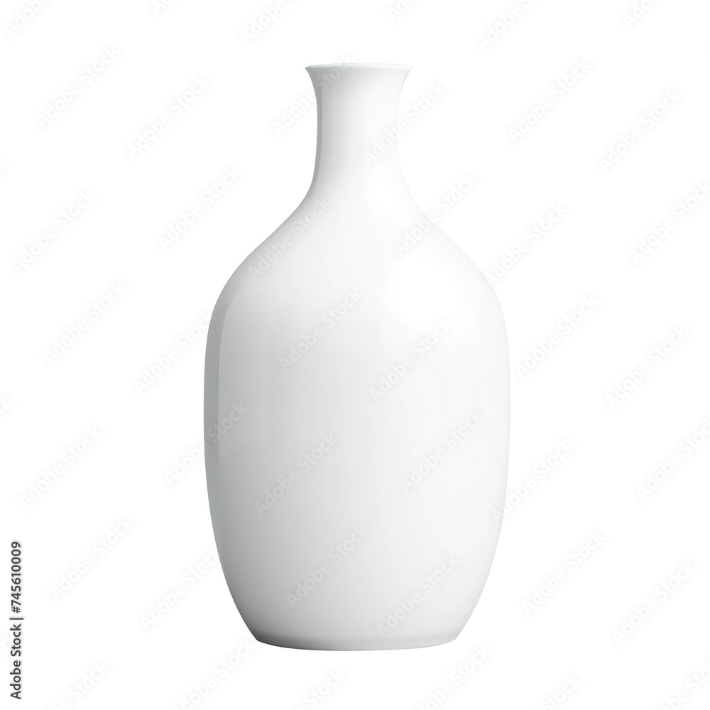White ceramic vase isolated on a transparent background White ceramic vase isolated on a transparent background