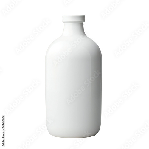 White ceramic vase isolated on a transparent background