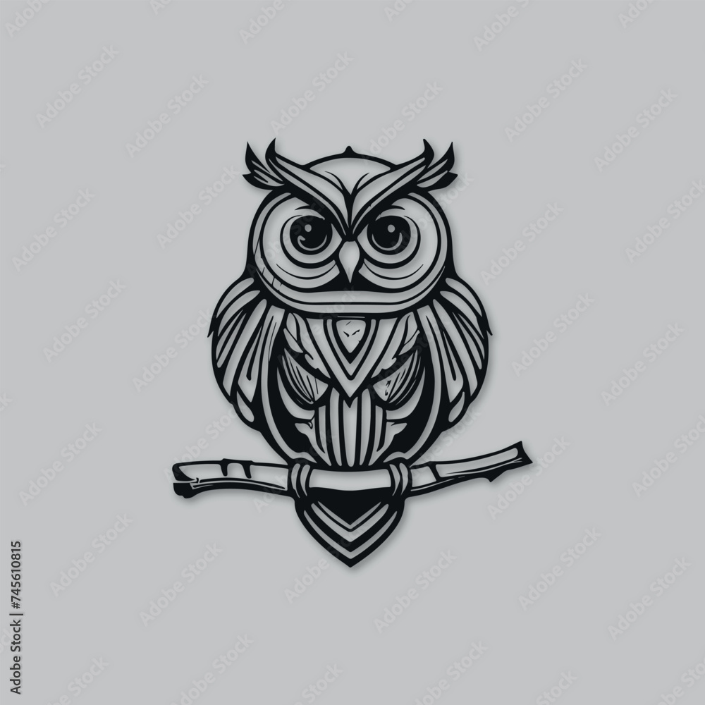 Fototapeta premium owl bird modern logo design