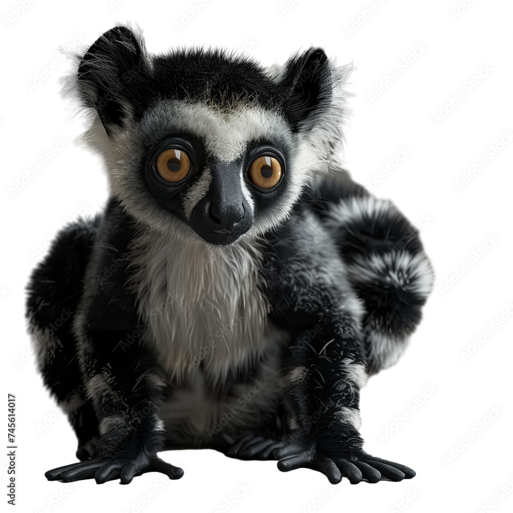 lemur isolated on transparent background, png