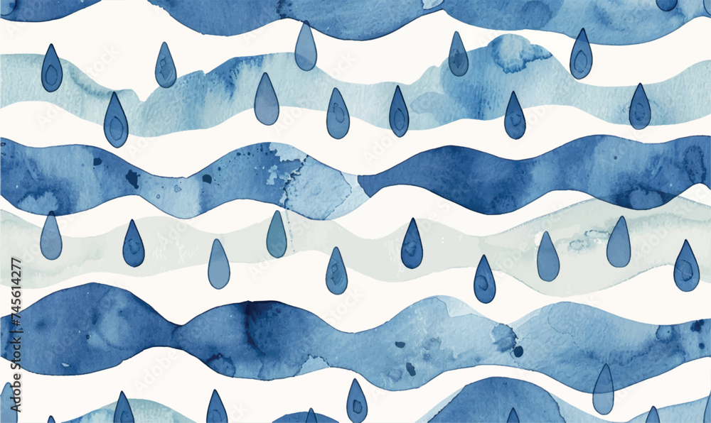 watercolor seamless pattern with water drops watercolor seamless pattern with water drops
