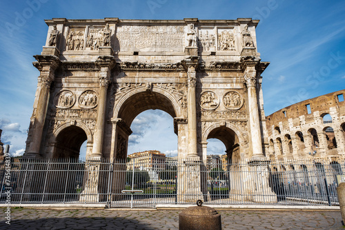 Arch of Constantine, arcus Constantinianus, Rome, Lazio, Italy , photo