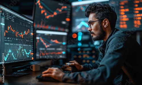 crypto, finance, business, market, technology, digital, exchange, money, chart, coin. crypto traders trading charts research reports growth looking at monitor analyzing, made with generative ai.
