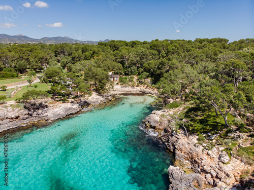 Cala Sa Mitjana, Felanitx, Mallorca, Balearic Islands, Spain photo