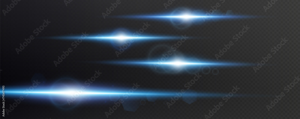 Set of realistic vector blue stars png. Set of vector suns png. Blue flares with highlights. Horizontal light lines, laser, flash.
Set of realistic vector blue stars png. Set of vector suns png. Blue flares with highlights. Horizontal light lines, laser, flash.