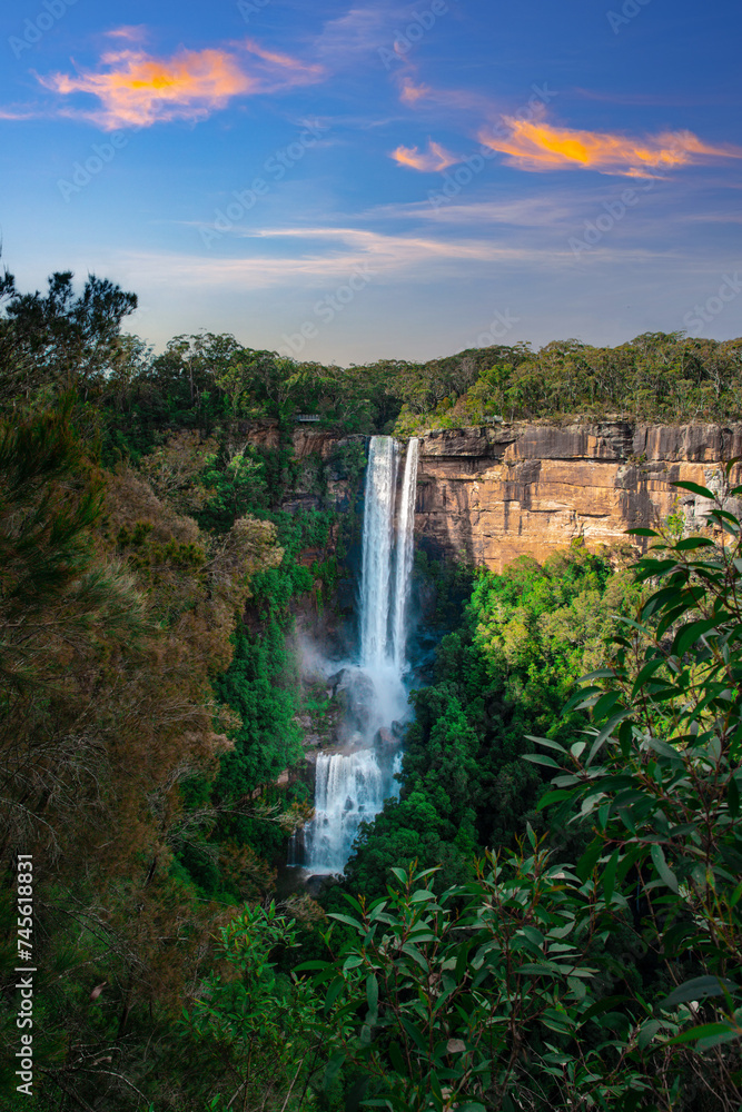 Beautiful flowing River in Fitzroy water Falls in Bowral NSW Australia beautiful colourful cloudy skies lovely waterfalls Beautiful flowing River in Fitzroy water Falls in Bowral NSW Australia beautiful colourful cloudy skies lovely waterfalls