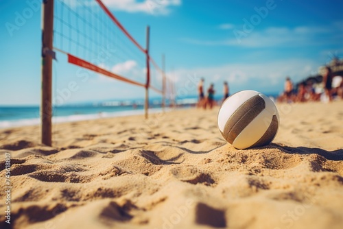 volleyball ball on the sand