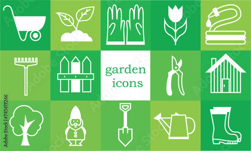garden icons, icons for vegetable garden, garden, dacha
