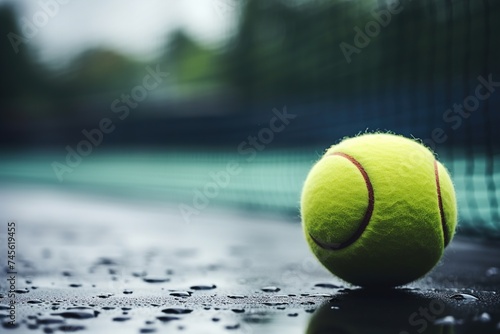 tennis ball on the court © Belish