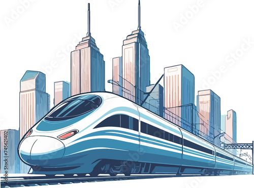 Train illustration created by artificial intelligence.